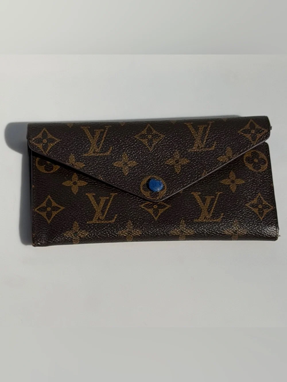 Louis Vuitton Sarah Wallet Monogram Canvas Blue - Authentic Made in France Y2K